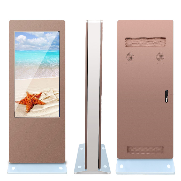 49寸咖啡色立式戶外顯示屏廣告機